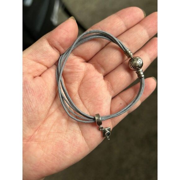 Pandora Leather Bracelet with Charm - Picture 4 of 4